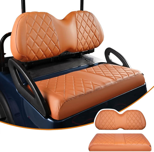 NOKINS Golf Cart Diamond Seat Covers Kit, Fit for Club Car Precedent OEM Standard Front Seat Cushion, Golf Cart Vinyl Seat Cover, No Nails Required