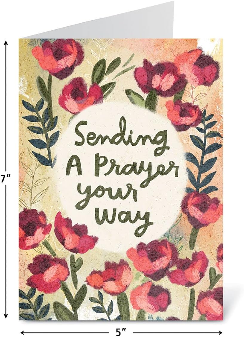 Someone Cares Get Well Greeting Cards - Set of 8 (4 Designs), Large 5" x 7", Sympathy Cards with Sentiments Inside, White Envelopes