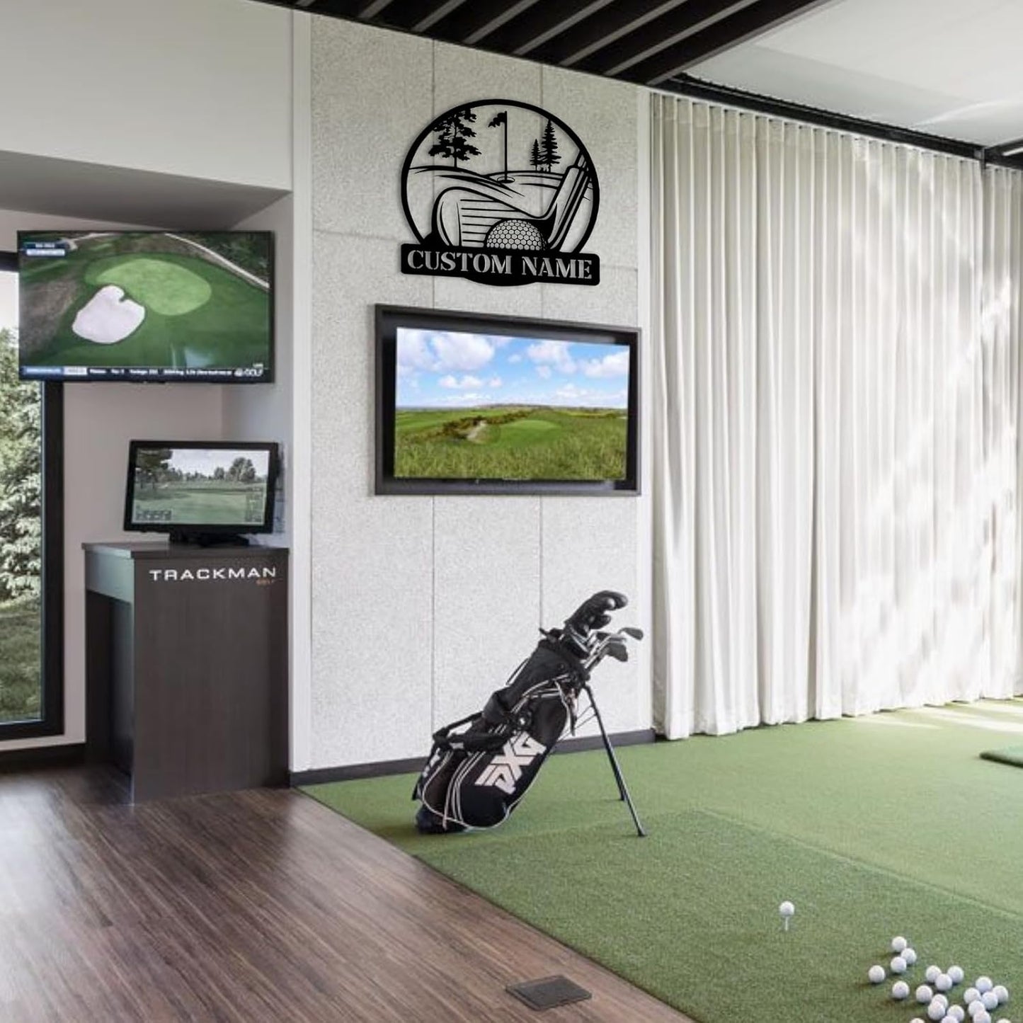 Personalized Golf Metal Wall Art, Vintage Golf Wall Decor, Custom Signs Outdoor Metal, Sports Theme Home Decor for Man Cave Office Garage Bar, Personalized Golf Gifts for Men Dad Father Color06