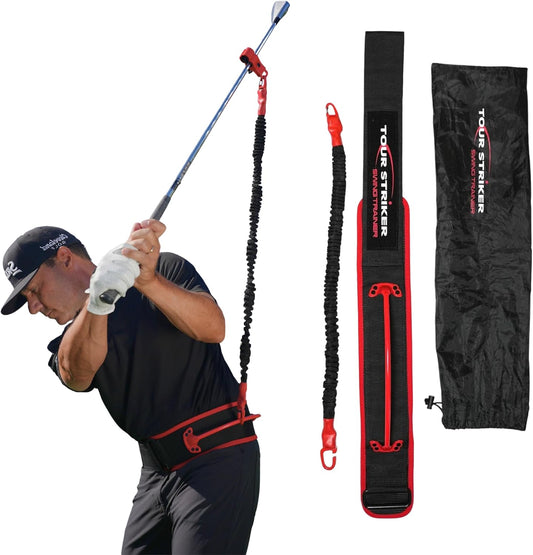 Tour Striker Swing Trainer – Golf Swing Trainer Aid for Muscle Memory & Proper Swing Path – Improves Inside‑Out Strike, Tempo & Consistency – Indoor & Outdoor Use