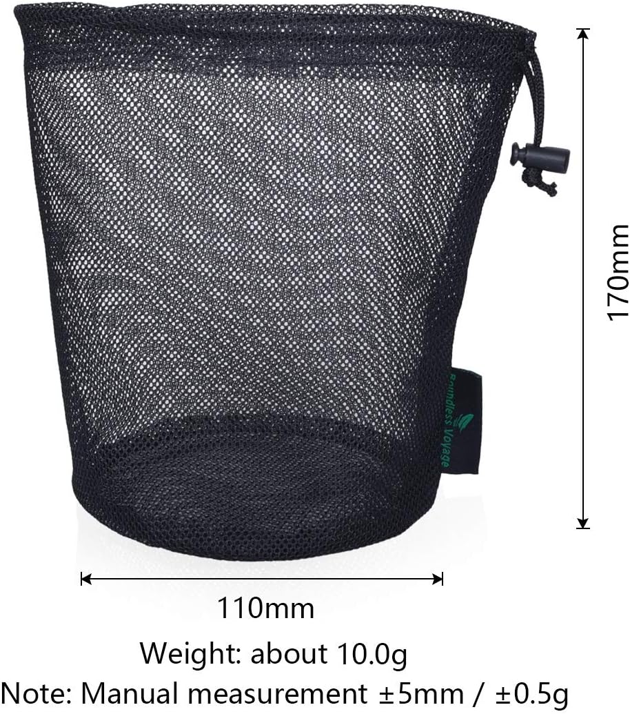 5pcs Durable Drawstring Net Bag Storage Ditty Bag M