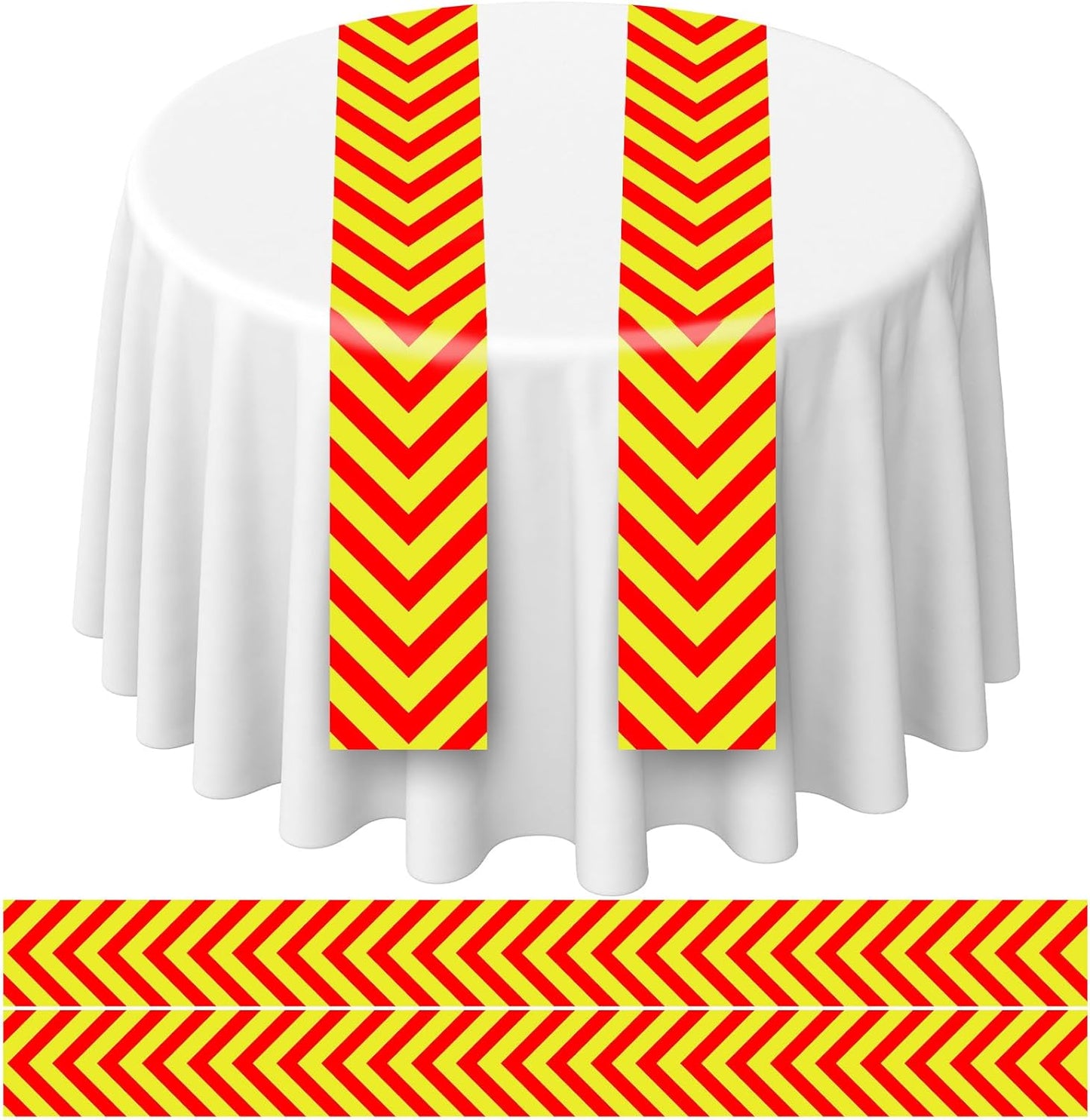 6 Pcs Softball Party Table Runner 60 x 6 Inch Sports Tablecloth Runner Softball Tablecloth Striped Softball Table Runner for Sports Party Dining Room