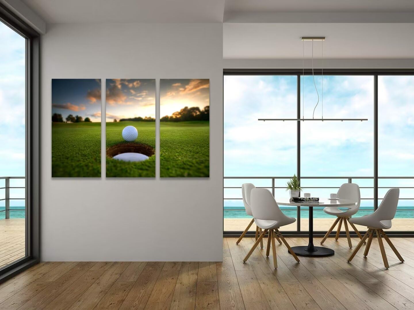 Golf Course Canvas Wall Art for Living Room Bedroom Home Decorations Golf Wall Decor for Office Golf Course Pictures Posters Framed Artwork Canvas Prints Ready to Hang(14''W x 28''H x3)