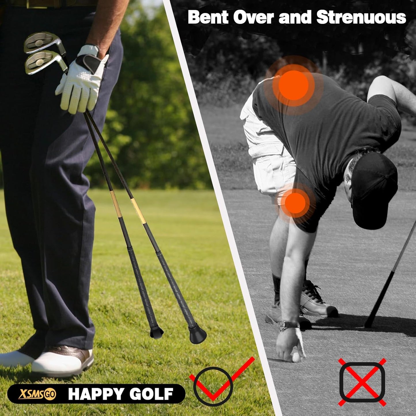 4pcs Golf Ball Retriever,Quick-Install Golf Ball Picker Upper Tool,Durable Golf Ball Grabber for Putter and Swing Handle Golf Accessories (Picker Upper)