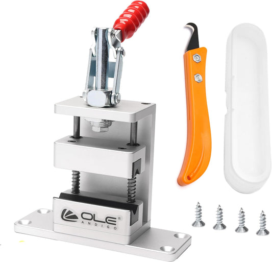 Golf Club Regrip Vise Tool Professional Golf Club Gripping Station with Hook Blade Utility Knife,Quick Shaft Clamp,Golf Club Shaft Clamp Gripping Vise Tool for Domestic,Golfer