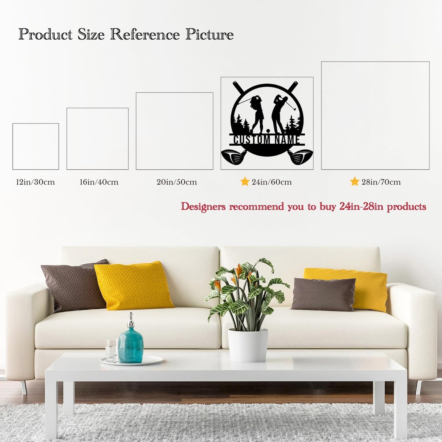 Custom Golf Metal Signs, Personalized Signage Wall Art Decor, Golfer Name Signs, Golf Metal Home Decor, Golf Club Signs (Style-4)