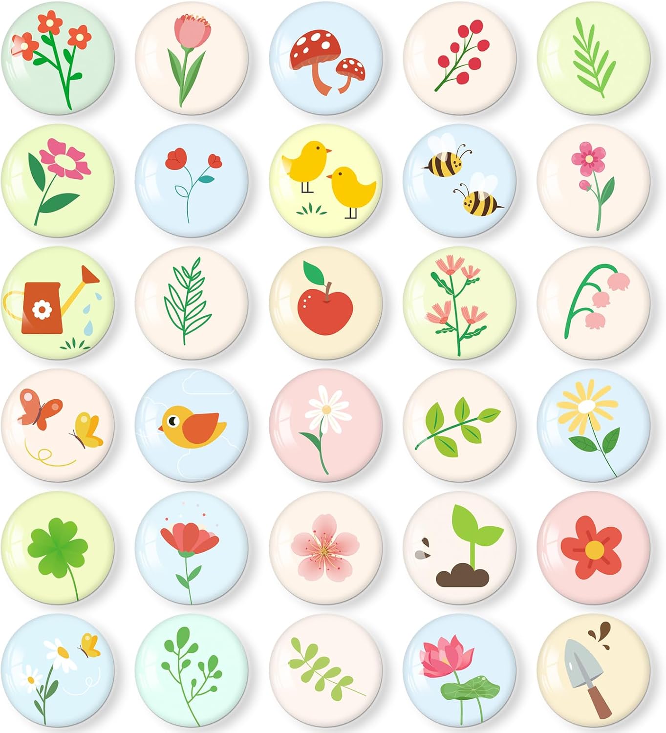 MORCART 30PCS Summer Magnets for Fridge Cute Decoration Magnets Gift for Refrigerator Locker Whiteboard Decorative Magnetic Board Cabinets Classroom Office Cubicle