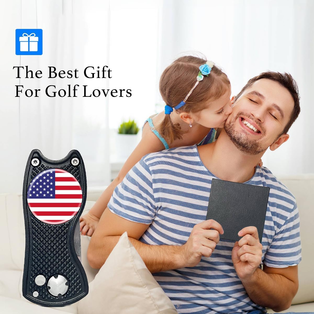 Custom Golf Divot Tool with Ball Marker, Personalized Foldable Golf Repair Tool, Golf Accessories Gift for Men & Women