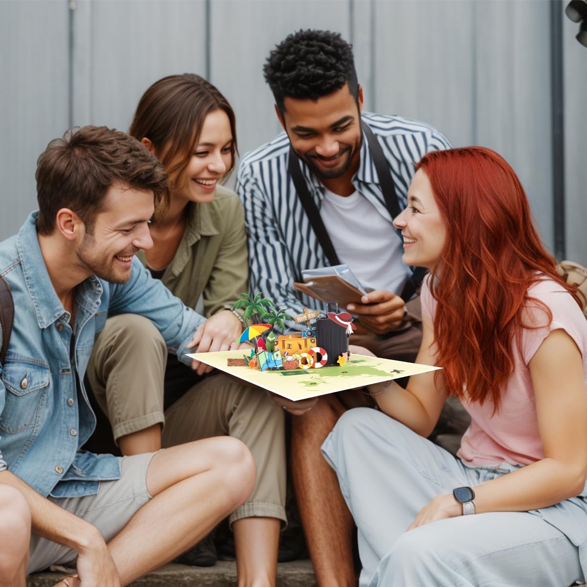 Travel Pop Up Card for Daughter, Pop-Up Vacation Card with Envelope, 3D Happy Birthday Card for Wife, Retirement Card for Mom.