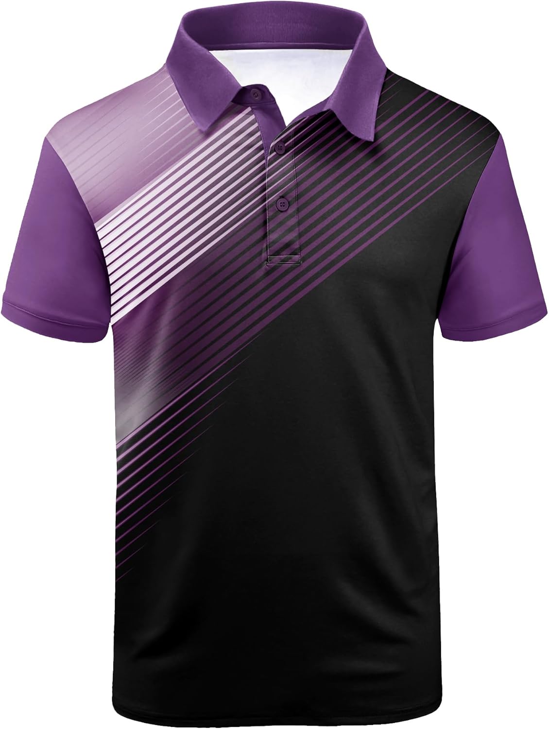 SCODI Mens Golf Shirt Moisture Wicking Performance Sport Short Sleeve Print Golf Polo Shirts for Men