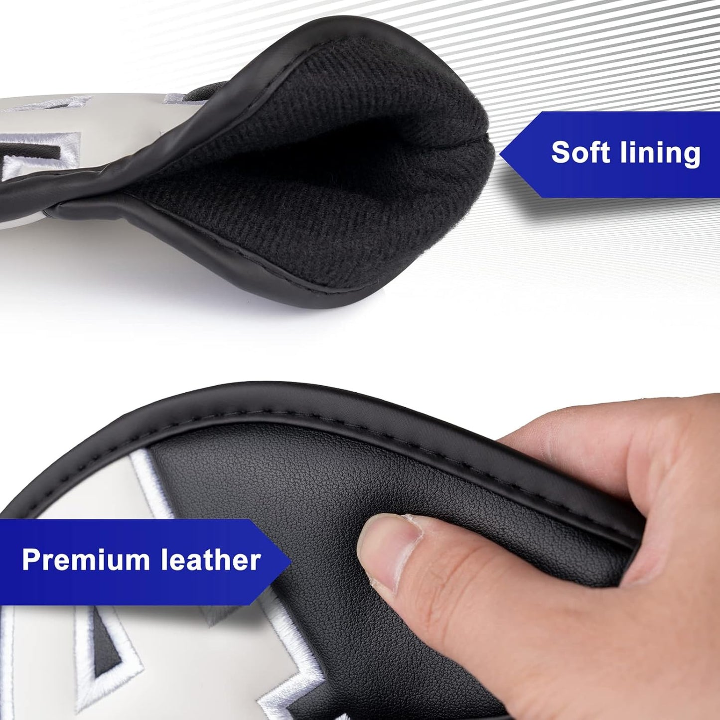 Craftsman Golf Magnetic Iron Headcovers Protective Cover with Large No. Available for Customize Name