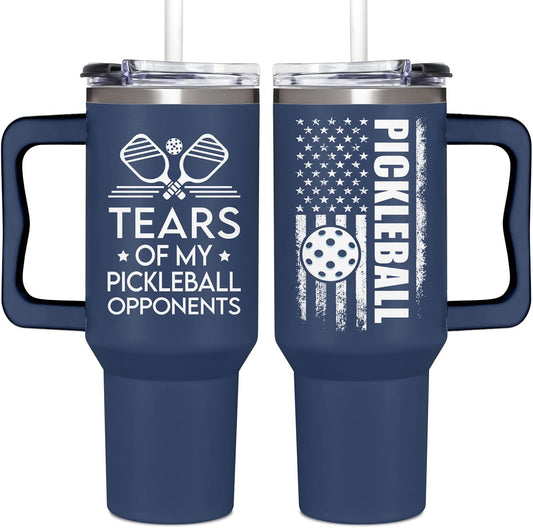 Pickleball Gifts For Men, Gifts For Pickleball Lovers, Pickleball Christmas Gift, Pickleballs Present Ideas From Son, Daughter And Kids, Christmas Presents For Dad, Pickleball Tumbler 40oz With Handle