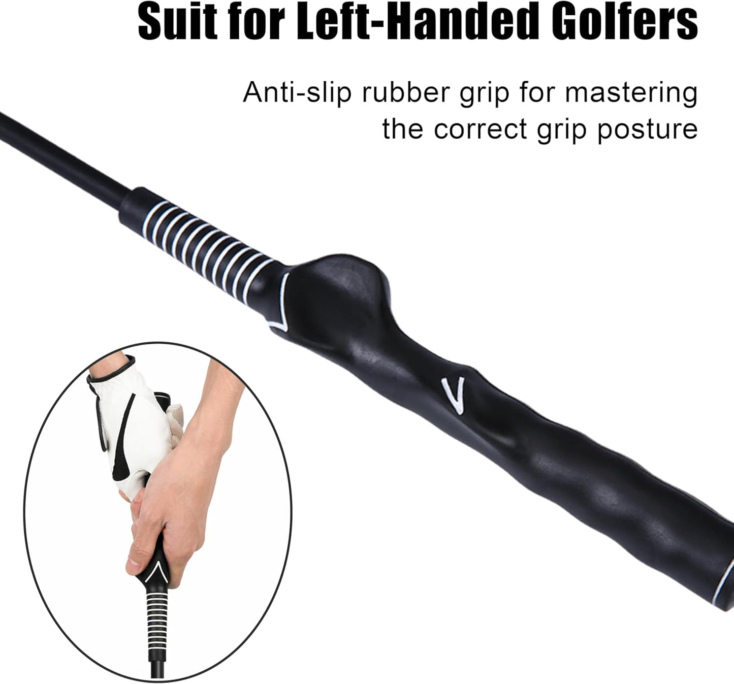 PGM Golf Swing Trainer Aid -2.0 Golf Swing Training Aid Golf Practice Warm-Up Stick for Strength Flexibility and Tempo Training -Suit for Practice Chipping Hitting Golf Accessories
