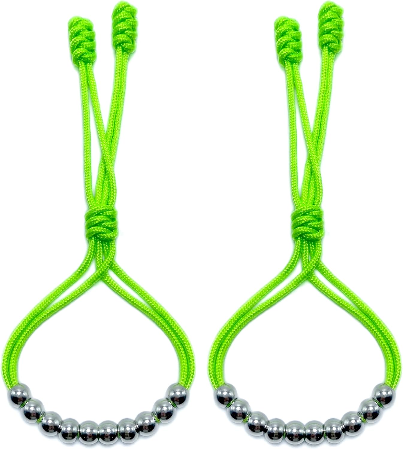 LAMIBEE Pack of 2 Golf Glove Bead Stroke Counter, 10 Stainless Steel Beads Score Counter for Gloves, Stroke Count Resizable Easy to Adjust Golf Round Scoring Tracker Accessory