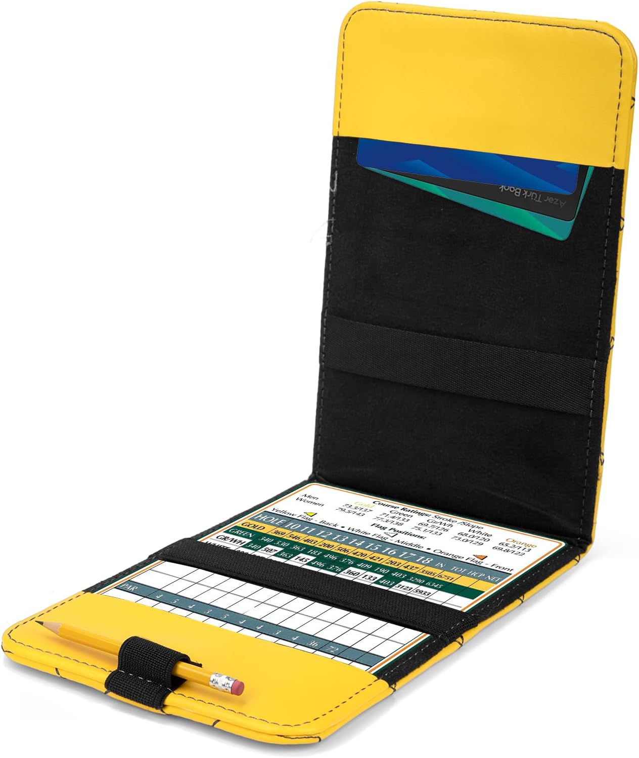 Golf Scorecard & Yardage Book Holder Cover Quality Leather Golf Scorecard Holder 4.5 × 7 inches Golf Accessories