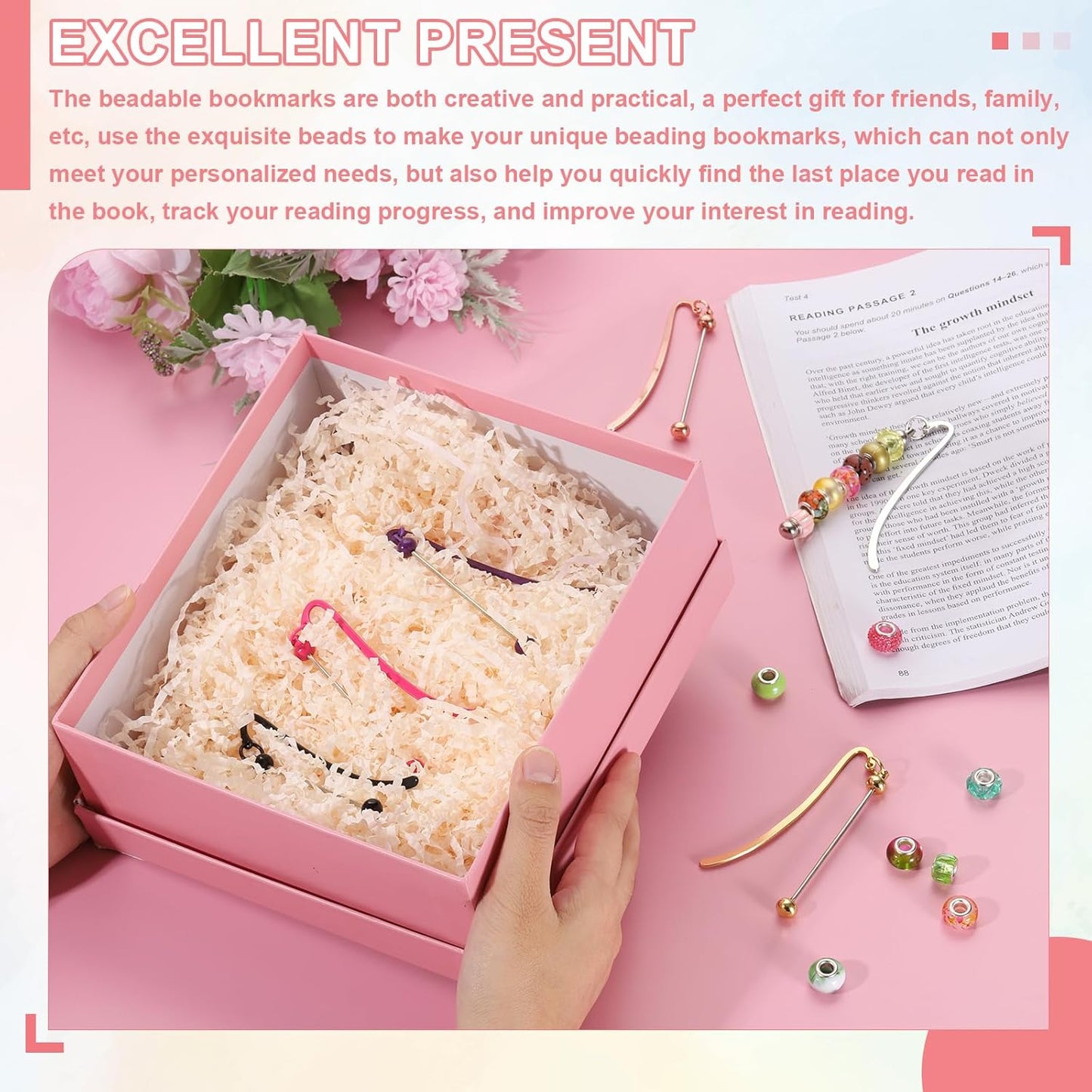 PATIKIL Beadable Bookmarks, 10 Pcs Beaded Bookmark DIY Metal Blank Bar Bulk for Bookmark DIY Making Craft, Beading Pendant Charm, Candy Yellow