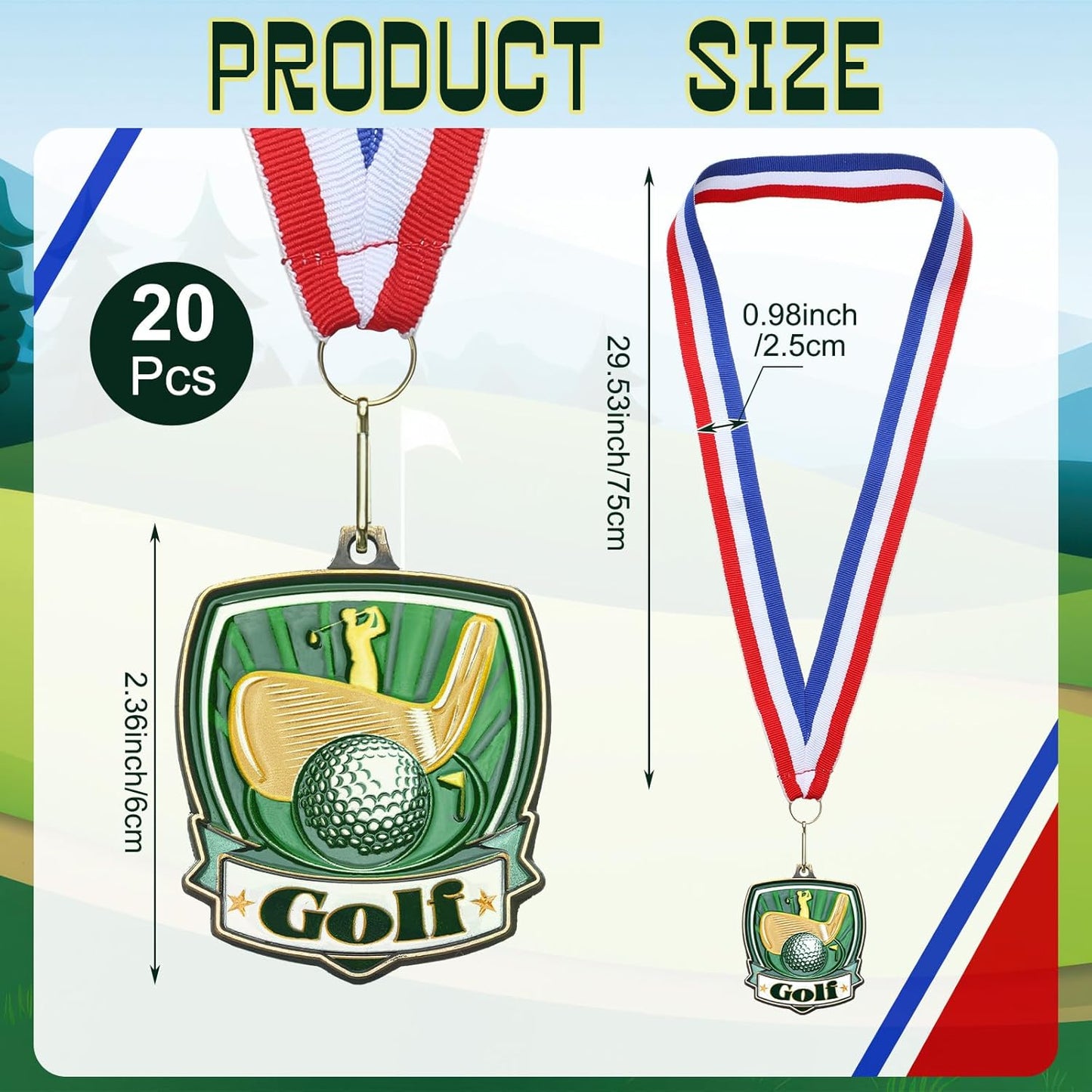 10/20 /30/40 Pcs Award Medals Bulk Sports Medals with Neck Ribbons 2.4 Inch Winner Award Trophy Prize Gift for Sports Themed Party Favors Tournaments School Match