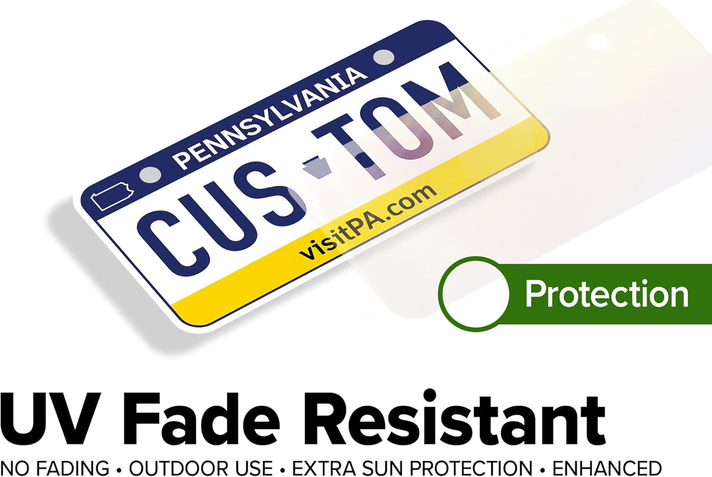 Mini License Plates, Personalized License Plates, Custom for Car, Bikes, ATV, Kids Car, Golf Cart, Jeep, 2x4 Inch, Rust-Free Fade Resistant Aluminum, USA Made by My Sign Center (Pennsylvania)