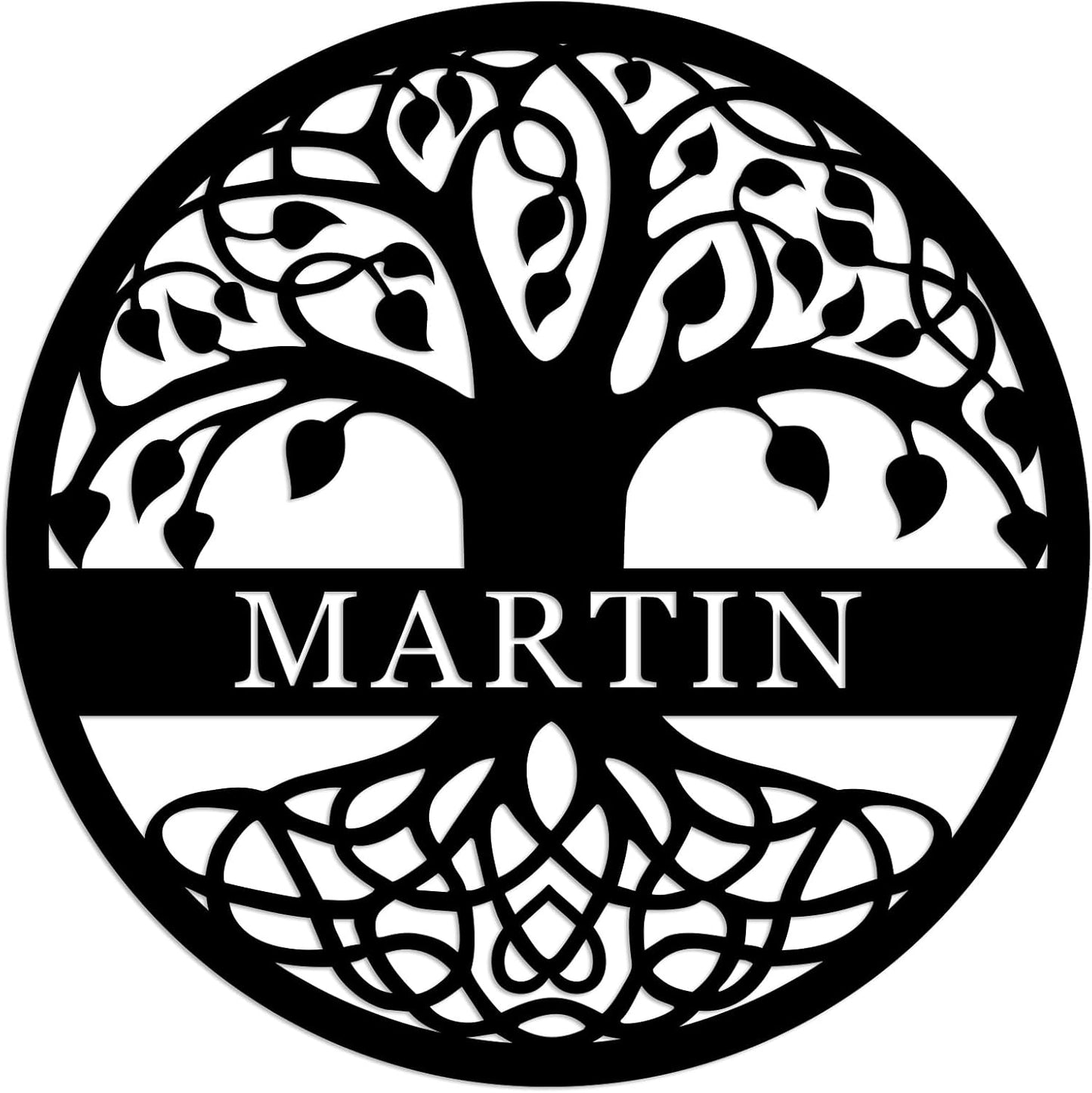 Personalized custom tree of life metal name tags, custom metal name signs, customize gifts for family and friends