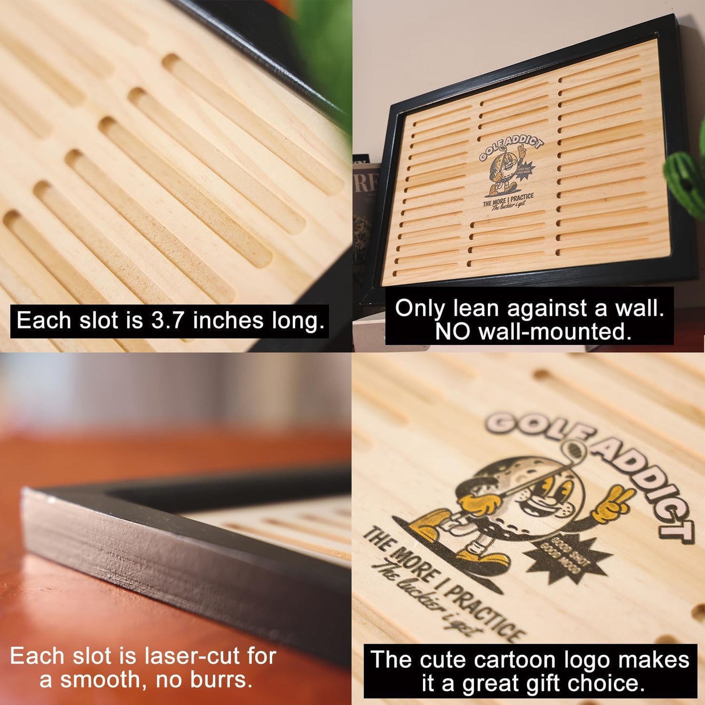 Golf Pencil Display Case,Golfer Souvenir Desktop Holder Storage Holds 36 Pencils, Home or Office Golf Decor,Gifts for Husband or Father