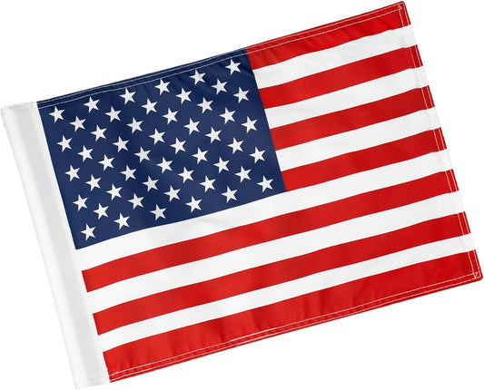 KINGTOP USA Golf Flag 20x14 Inch - Tube Inserted, Dual-layer 420D Nylon, Double Sided Printing - Standard Putting Green Flags for Backyard Practice, Golf Courses, Country Club, 1-Pack