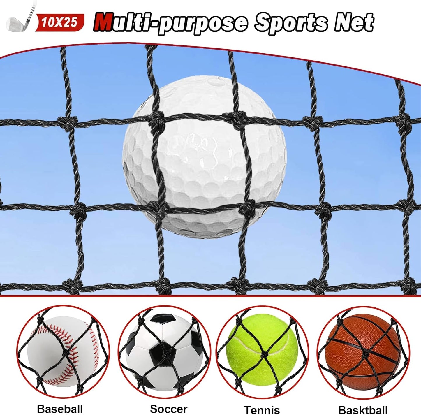 Golf Net,Golf Practice Net,Sports Netting,Sports Practice Barrier Net,Heavy Duty Ball Netting