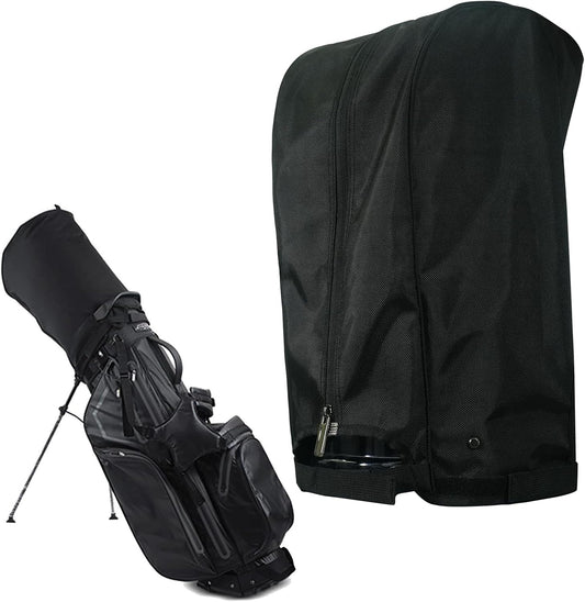 Golf Bag Rain Cover Hood with Snap Button, Universal 1680D Nylon Waterproof Material Dustproof Club Protector