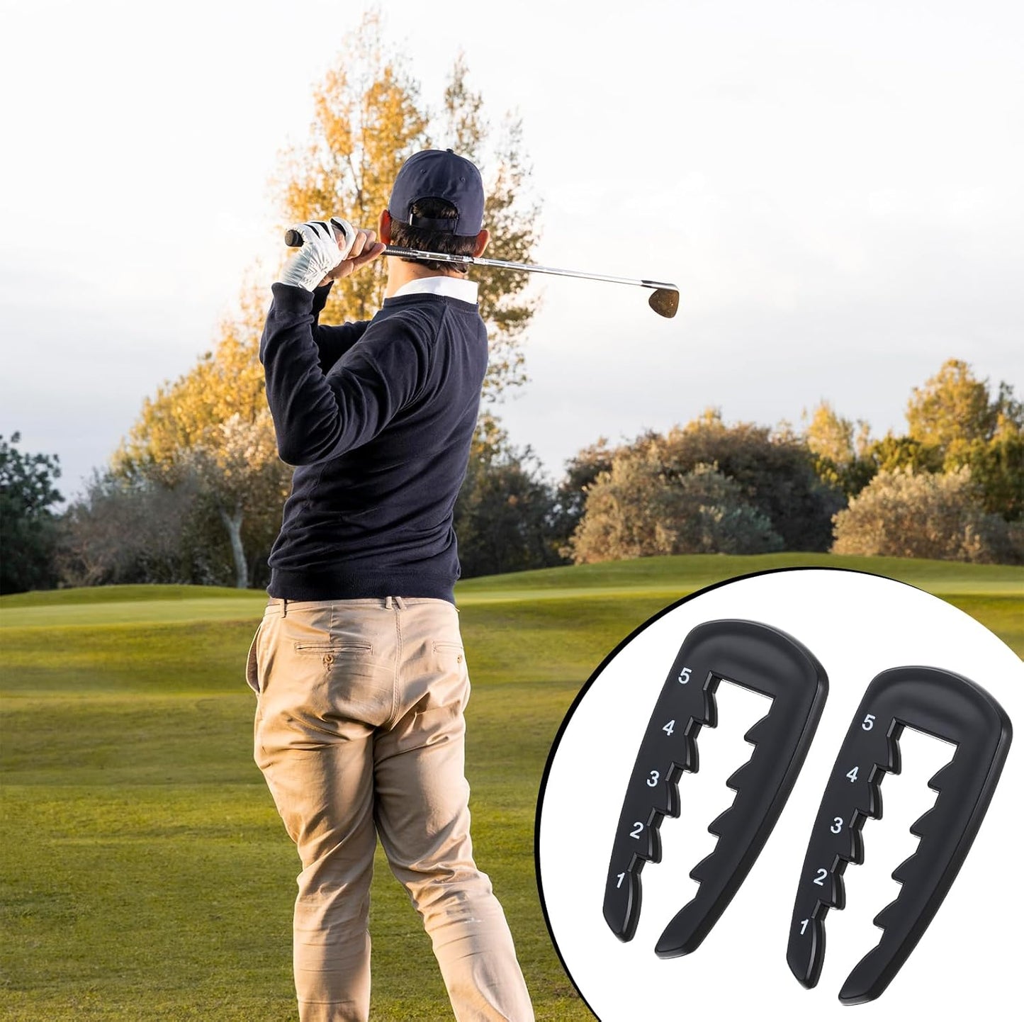 Golf Tee Height Tool Adjustable Tee Height Setter 4PCS Elevator Tool Heights Measuring Device Lightweight Swing Training Aid Precision Outdoor T Heights Setup for Consistent and Precise