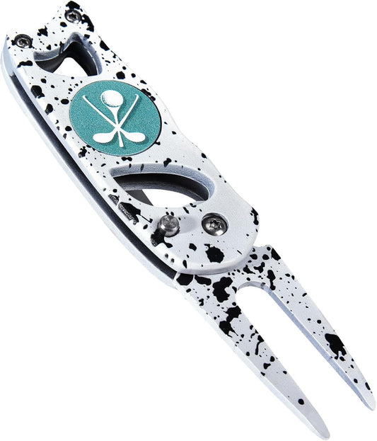 Golf Divot Repair Tool, 3 in 1 Compact Ball Marker Divot Tool, Foldable Golf Divot Tool for Repair & Maintain Green, Golf Essential, Ideal Gift for Golf Enthusiasts