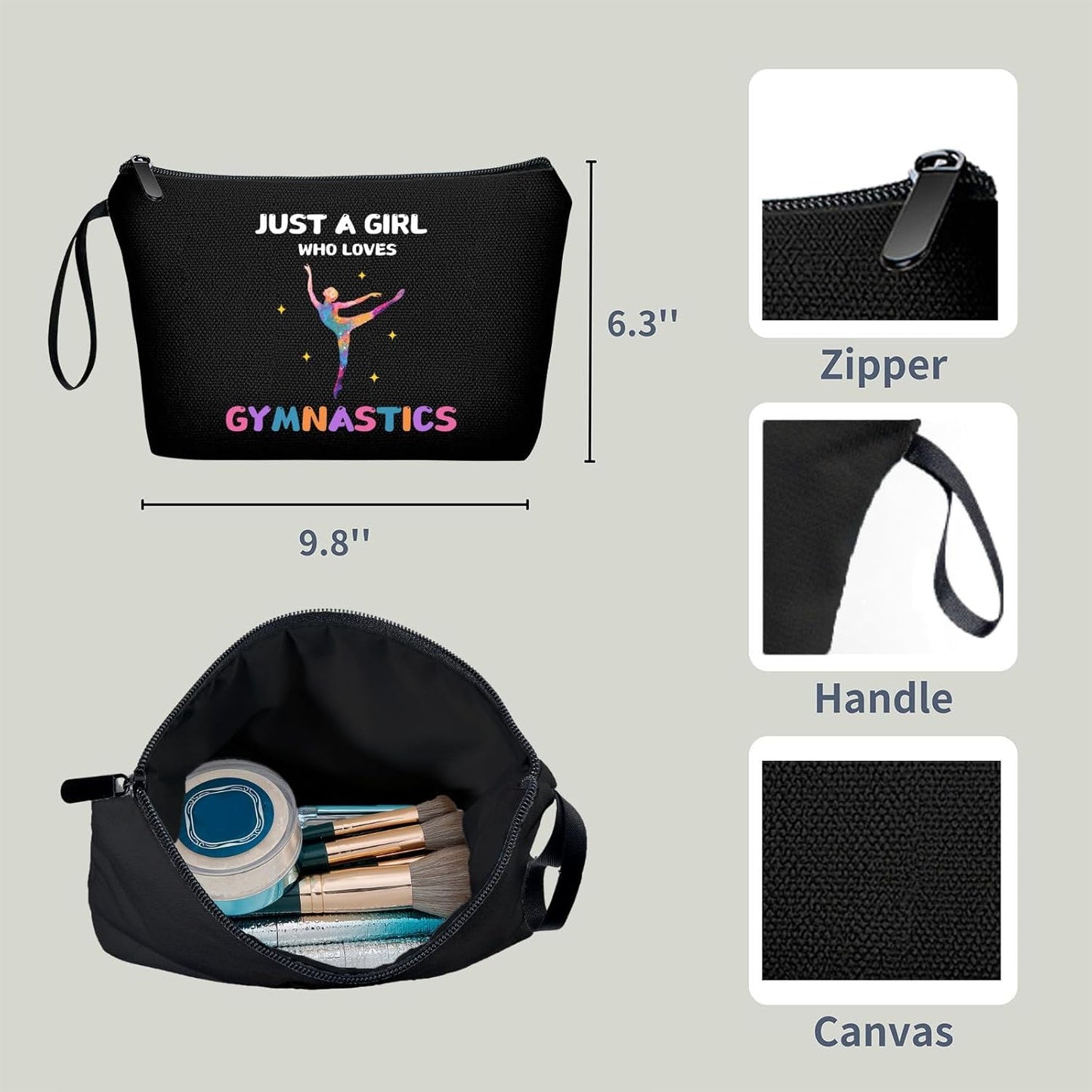 Gymnastics Accessories - Girls Gymnastics Makeup Bag & Birthday Gift