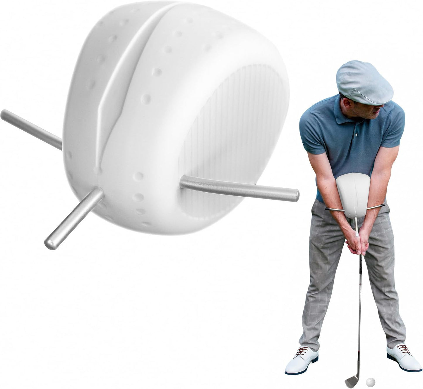 The Connector Golf Training Aid – Swing Trainer for Perfect Swing, Arm & Body Alignment, Non-Slip Pattern, Durable & Portable