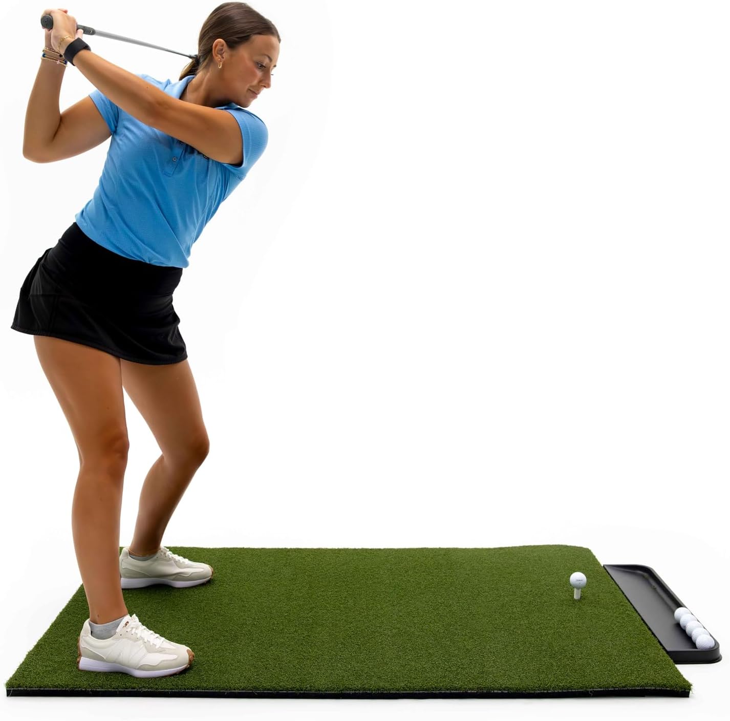 Dura-Pro Premium Turf Indoor/Outdoor Golf Mat. Bonus Tray + 3 Tees