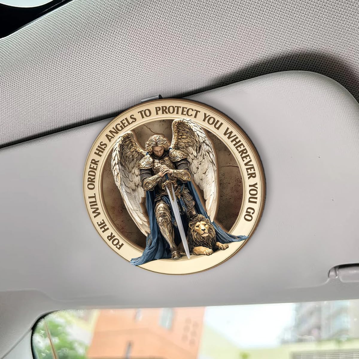 Jesuspirit Personalized Car Visor Clip – Guardian Angel Visor Clip, Our Lady of Guadalupe, Christian Car Accessories, New Driver & Religious Gifts (Protect You Wherever You Go)