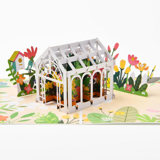 3D pop-up unfolded greeting card, hollowed out paper carving special occasion design, exquisite pattern pop-up display, suitable for sending greeting cards to him/her on special holidays - with envelope and blank label