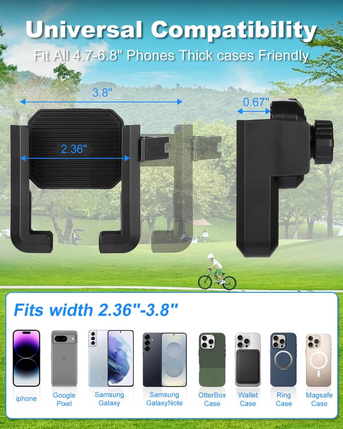 Golf Cart Phone Holder Mount Magnetic, Golf Cart Phone Caddy Compatible with iPhone/Galaxy/Google Pixel/Motorola Fit EZGO/Club Car/Yamaha/ICON/Zone