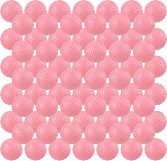 Junkin 80 Pcs Foam Golf Balls Rubber Practice Balls Realistic Feel and Flight Sport Training for Indoor or Outdoor Backyard Golf Training