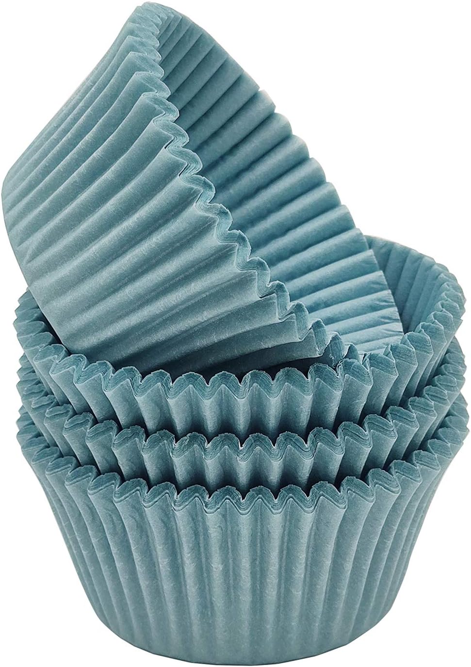 Premium Blue Greaseproof Cupcake Liners Muffin Paper Baking Cups Standard Sized, 100-Count