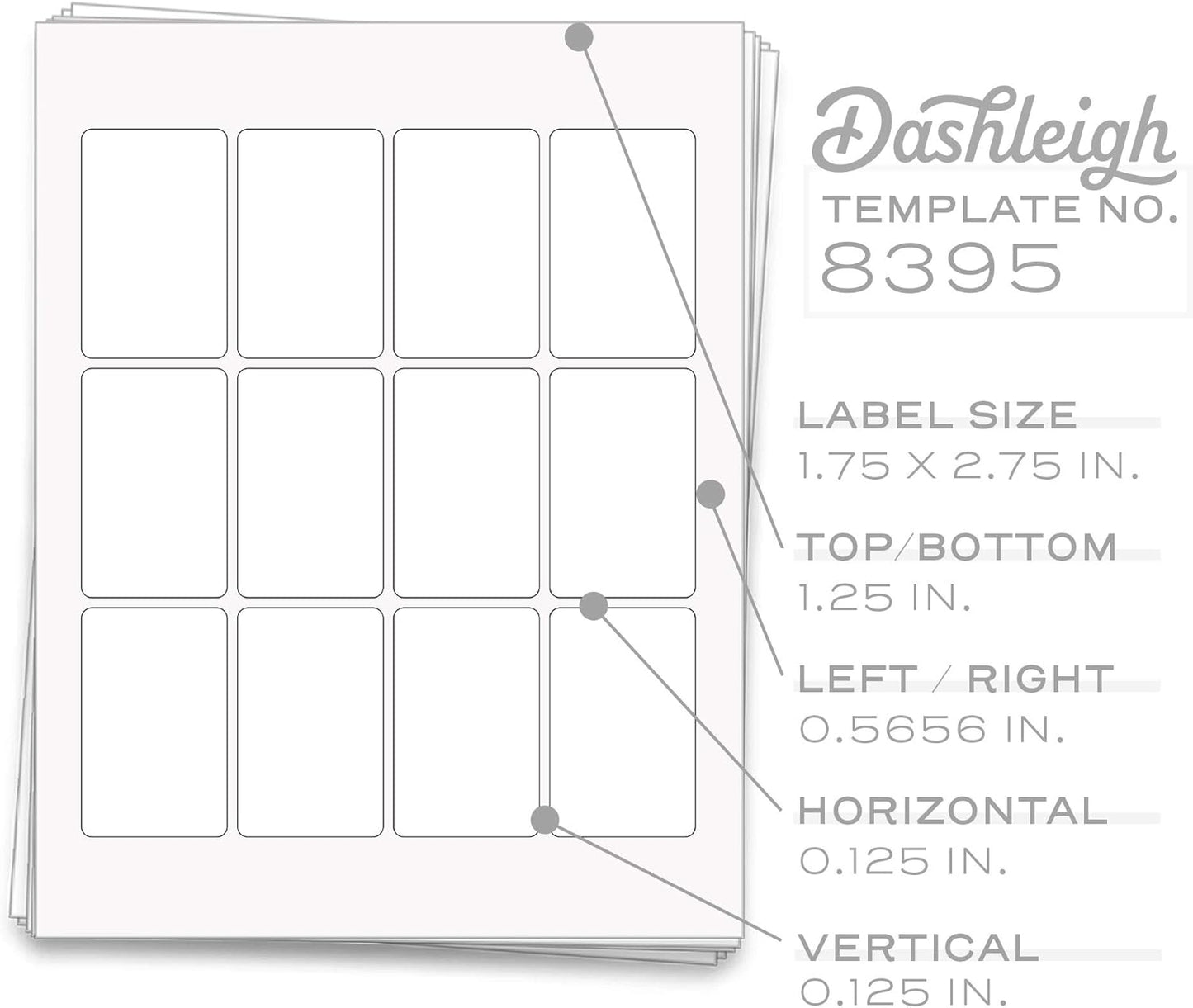 600 Labels for 4 oz Jars, 1.75 in. x 2.75 in.