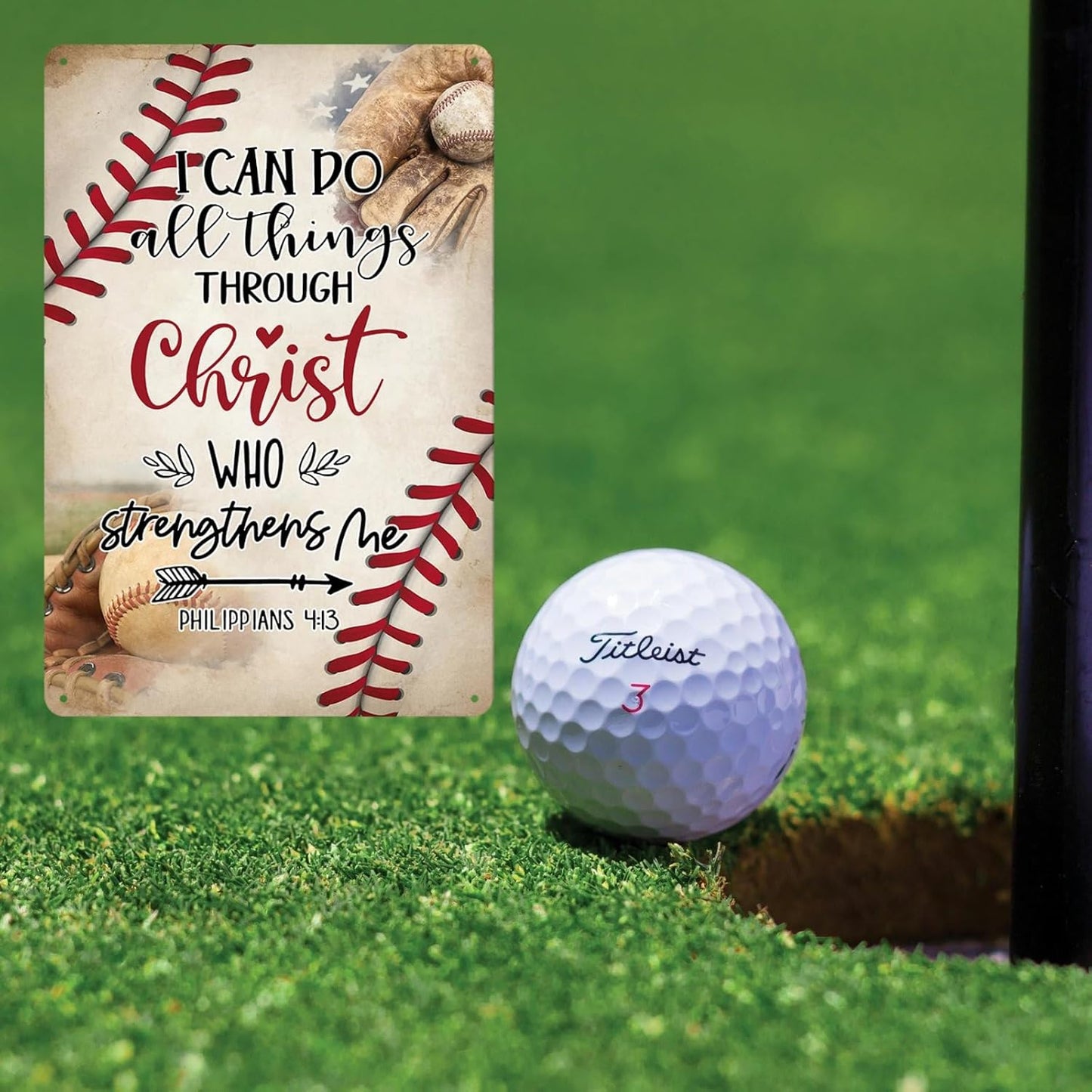 Baseball Decor For Boys Room Sports Decor For Boys Bedroom Tin Sign Vintage Metal Baseball Decoration I Can Do All Things Through Christ Who Strengthens Me 8x12 Inch