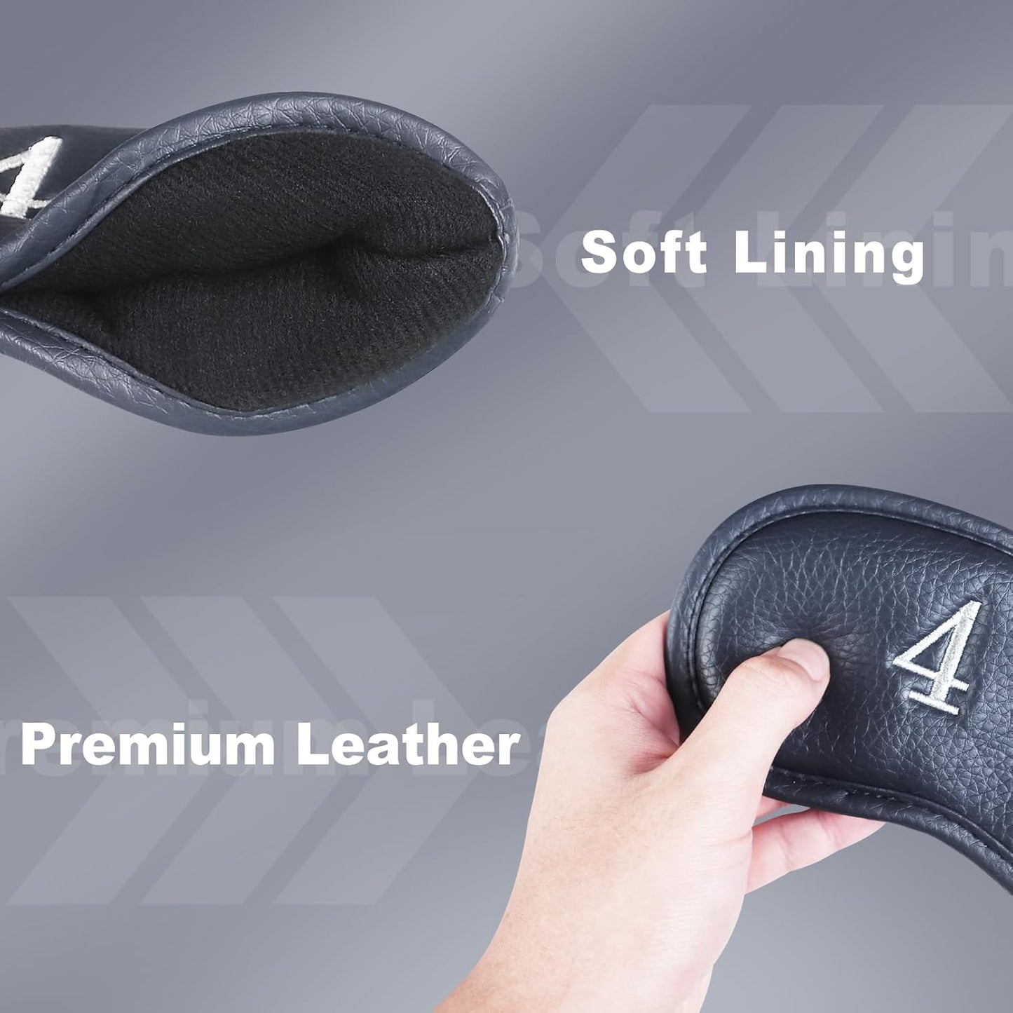 Craftsman Golf Magnetic Iron Headcovers Protective Cover with Large No. Available for Customize Name