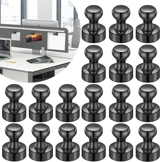 LOVIMAG Fridge Magnets 20Pcs Refrigerator Whiteboard Small Strong Magnet Classroom Kitchen Accessories Decorative Locker Set Decor Must Haves Office Calendar Refrigerador Magnetic Cute Crafts Black