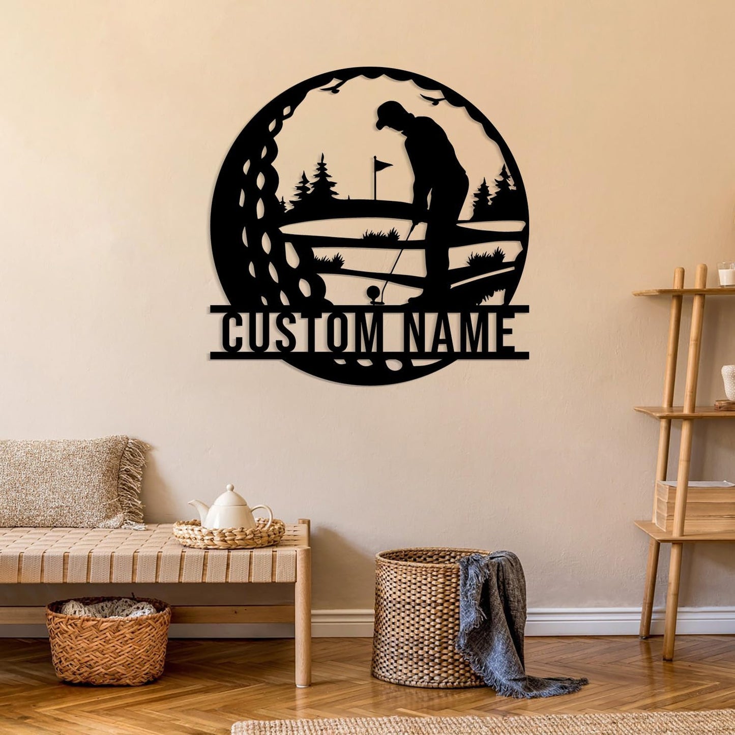 Custom Golf Metal Signs, Personalized Signage Wall Art Decor, Golfer Name Signs, Golf Metal Home Decor, Golf Club Signs (Style-5)