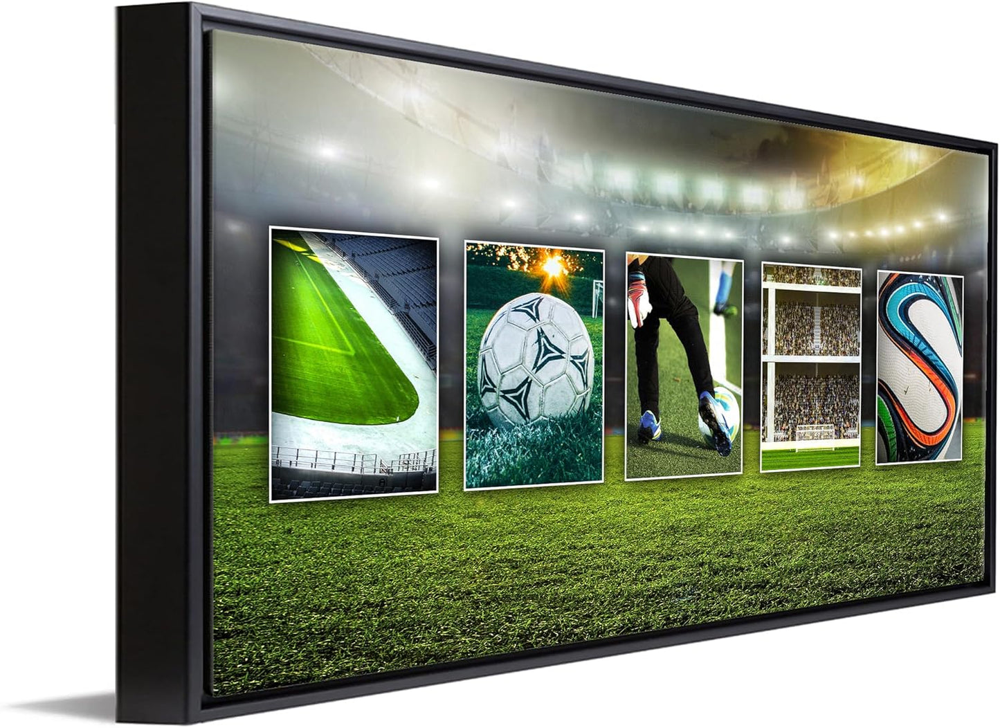 Soccer Futbol Name Art - Personalized Gift (13.5"x32.5" Framed Canvas)