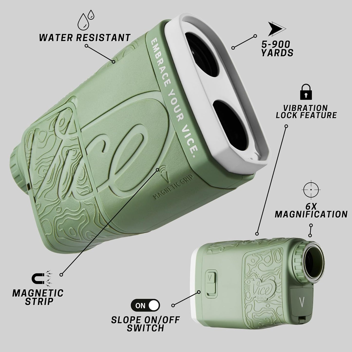 Vice Horizon Golf Laser Rangefinder with Slope
