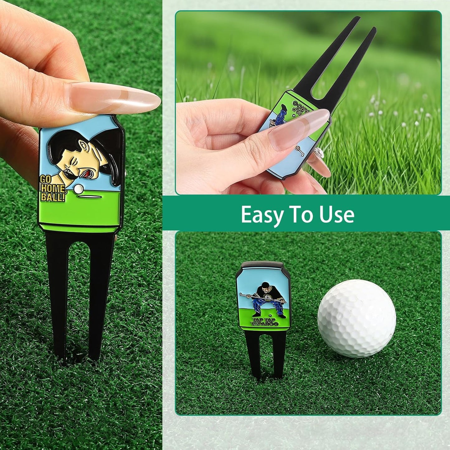 Happy Golf Divot Tool, Funny Golf Divot Repair Tool, Classic Happy Gil-More Putt Buddies Divot Tool, Premium Divit Golf Tool Gifts for Men Women Golfers