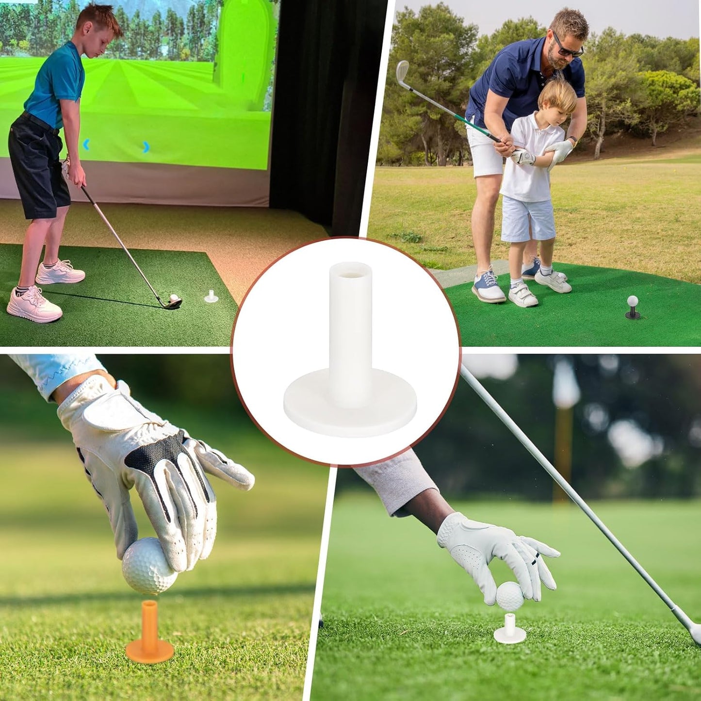Rubber Golf Tees [] - Flexible Stable Ball Holder Use for Home & Outdoor & Indoor Tall Training Driving Range - [] Hitting Mats