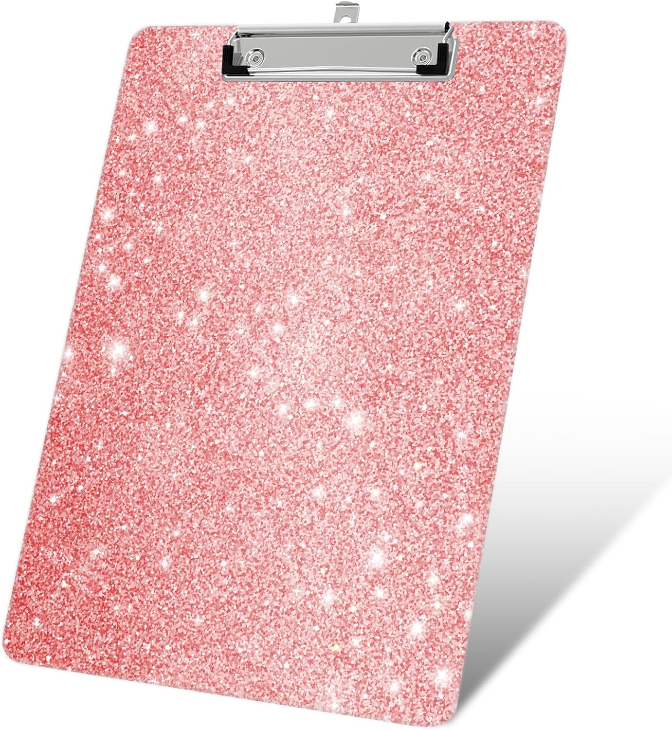 Plastic A4 Clipboards, Cute Fashion Clipboard Decorative, 12.2" x 8.7" Standard A4 Size Clipboards, Plastic Acrylic Clipboard for Teacher, Social Worker, Students,Women, Office Supplies (Flash Pink)