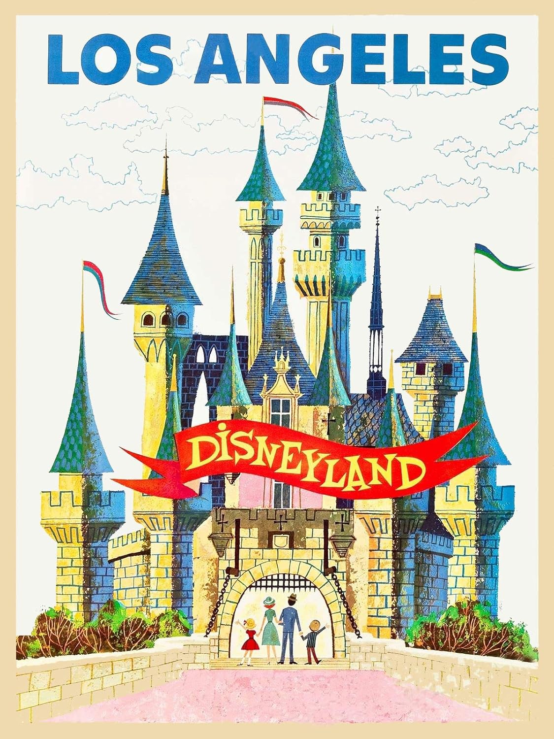 Magnet Los Angeles! 1960s Vintage Travel Magnet Vinyl Magnetic Sheet for Lockers, Cars, Signs, Refrigerator 5"