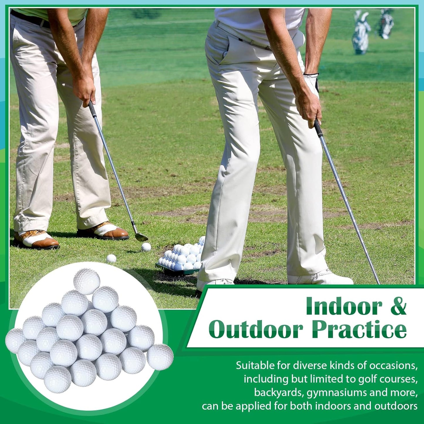 Jerify Practice Golf Balls Bulk 45g Solid Rubber Golf Training Balls High Bounce Performance for Hit Away Swing Driving Range Indoor Outdoor Training