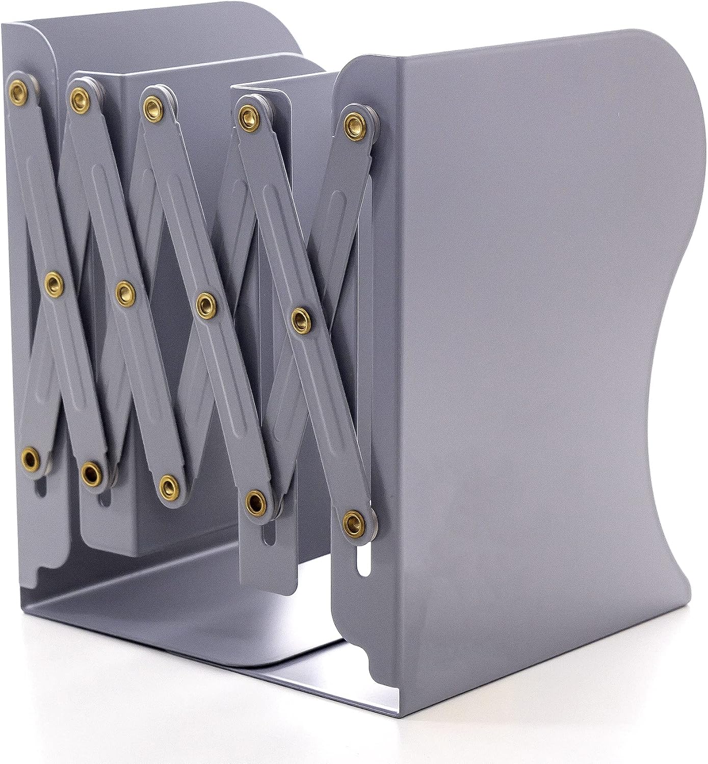 Adjustable Bookends Metal Book Ends for Heavy Book Holder Heavy Duty Bookends Nonskid Bookcase Desktop Book Organizer Binder Holder